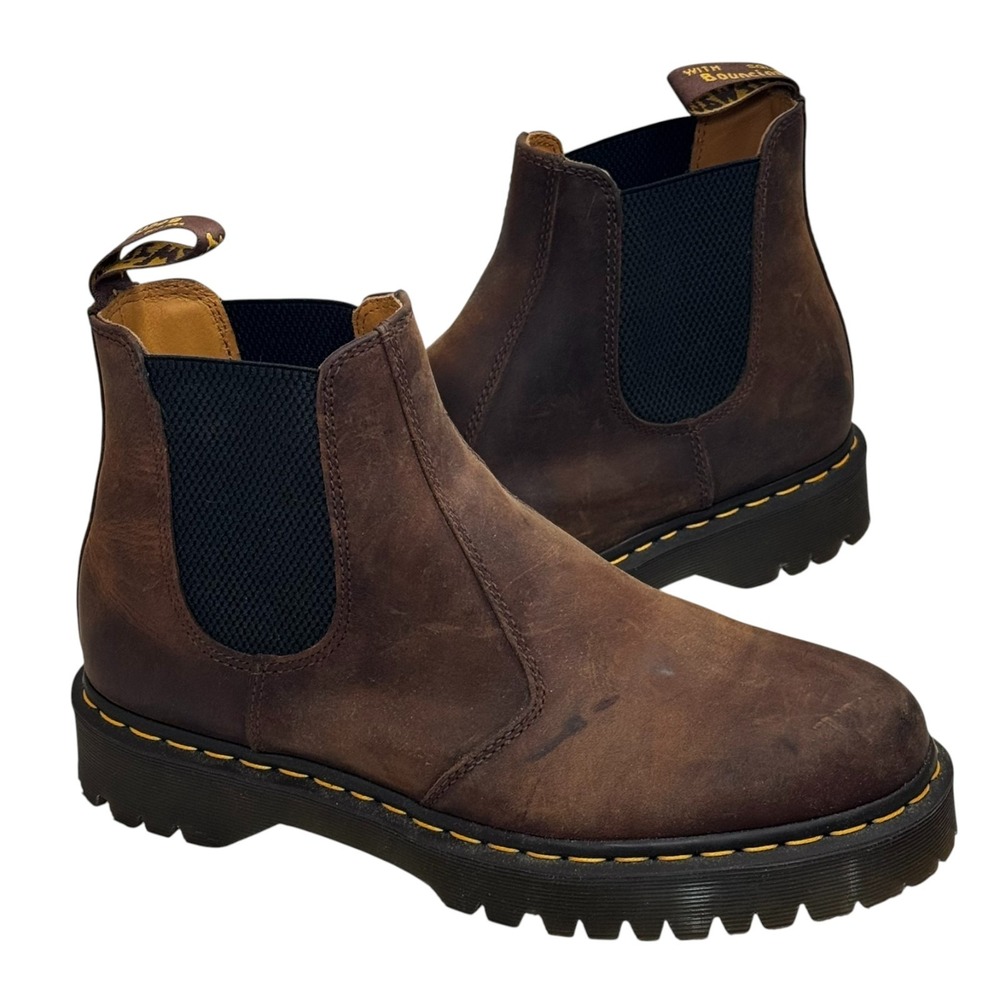 Doc Martens 2976 BEX CRAZY HORSE CHELSEA BOOTS Men's Size 13 - Picture 2 of 10